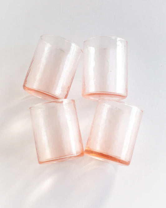 Handblown Hammered Glasses | Set of 4