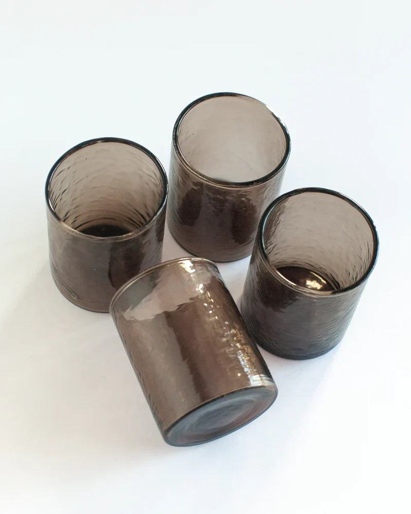 Handblown Hammered Glasses | Set of 4