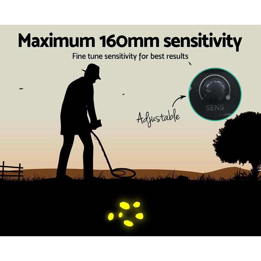 Weisshorn Metal Detector 160MM Deep Sensitive Water Resistant Treasure Hunter