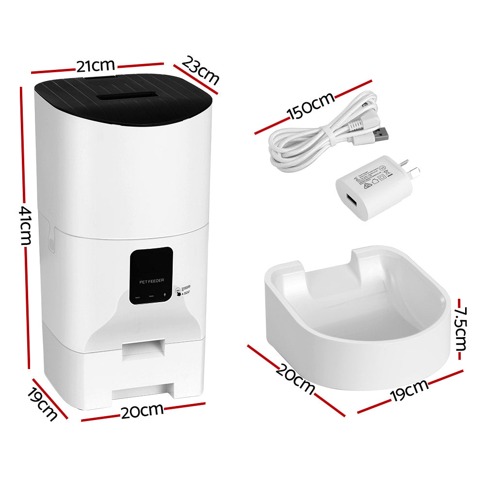 i.Pet 9L Smart WiFi Automatic Pet Feeder, White