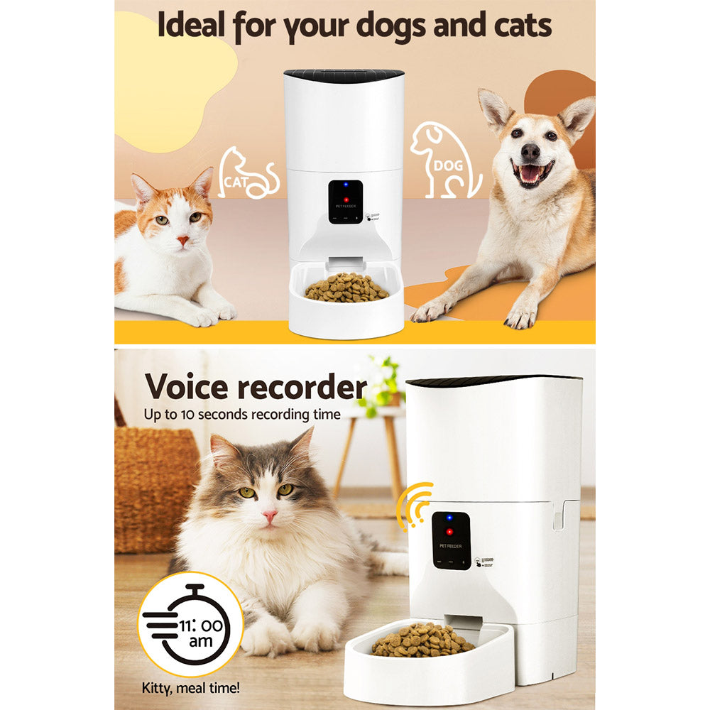 i.Pet 9L Smart WiFi Automatic Pet Feeder, White