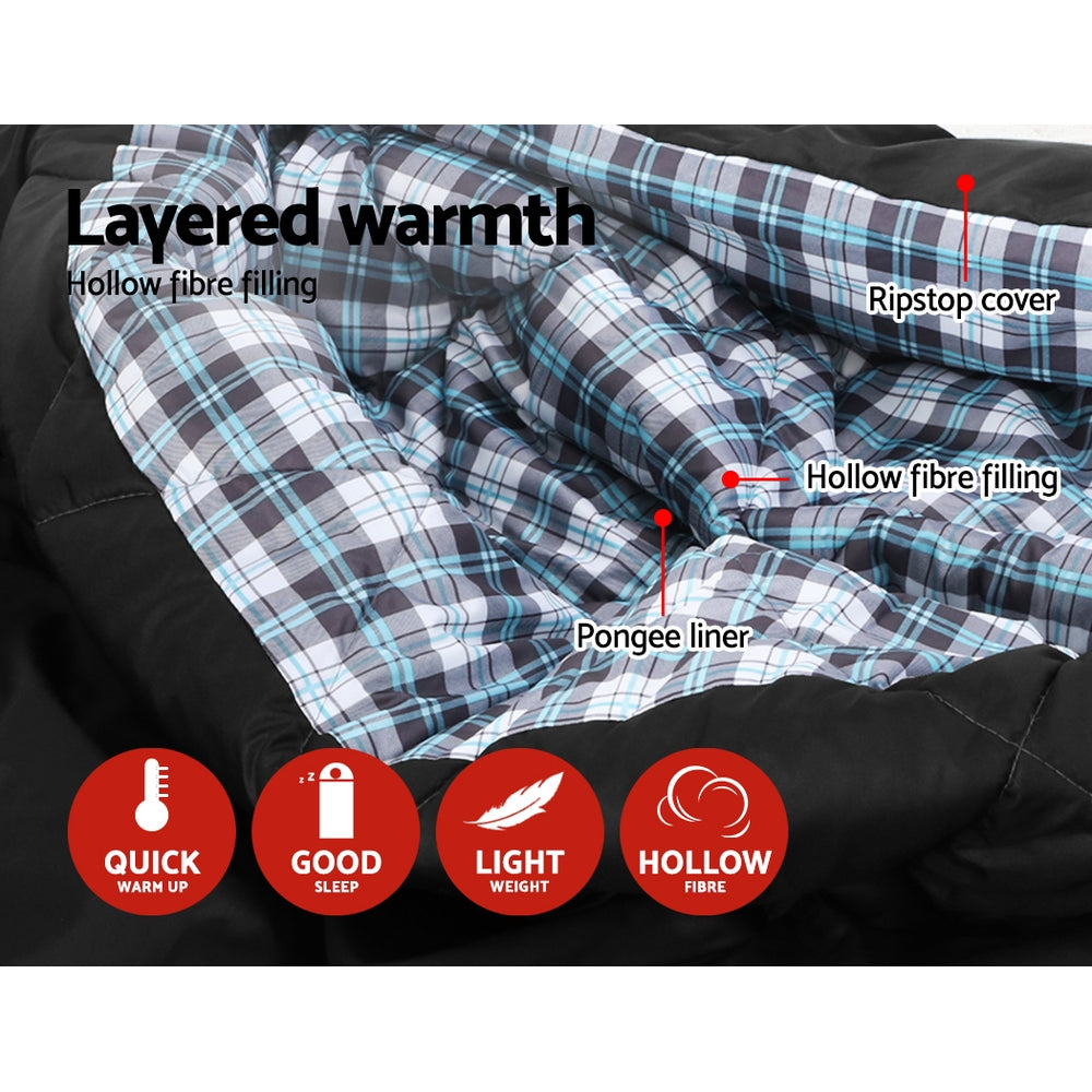 Weisshorn Sleeping Bag Double Grey