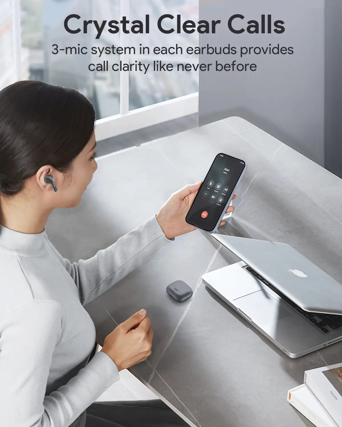 AUKEY Beyond ANC Pro True Wireless Earbuds with 42dB Hybrid ANC, Bluetooth 5.4 & 25H Battery Life – EP-B1 3