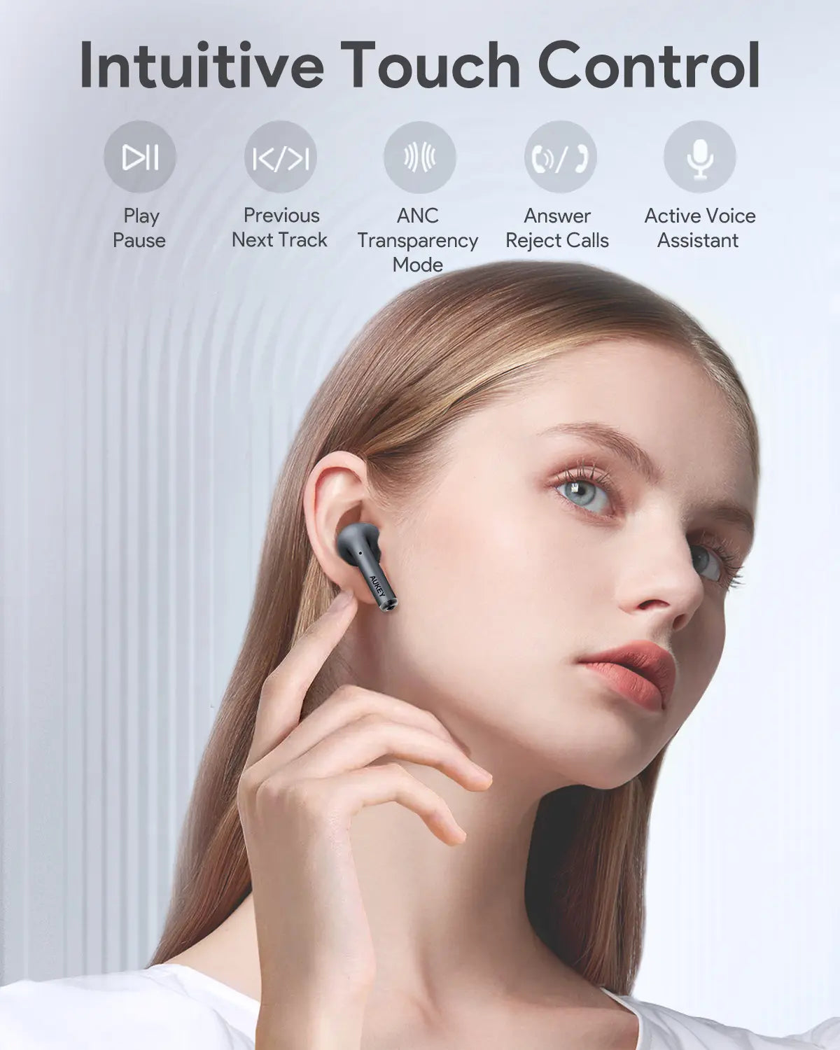AUKEY Beyond ANC Pro True Wireless Earbuds with 42dB Hybrid ANC, Bluetooth 5.4 & 25H Battery Life – EP-B1 4