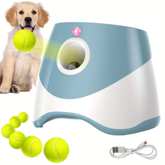 automatic dog ball launcher, dog ball thrower, rechargeable dog ball thrower, interactive dog toy