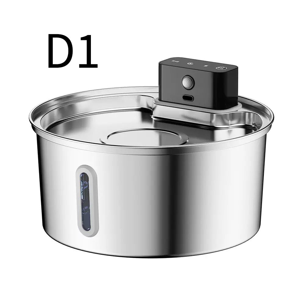 Wireless Pet Water Fountain for Cats and Small Dogs, 304 Stainless Steel, 3.2L Capacity, Rechargeable Battery
