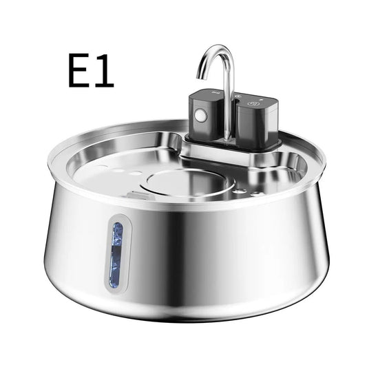 Wireless Pet Water Fountain with 4L Capacity, 304 Stainless Steel, Smart Sensor Water Circulation, Rechargeable
