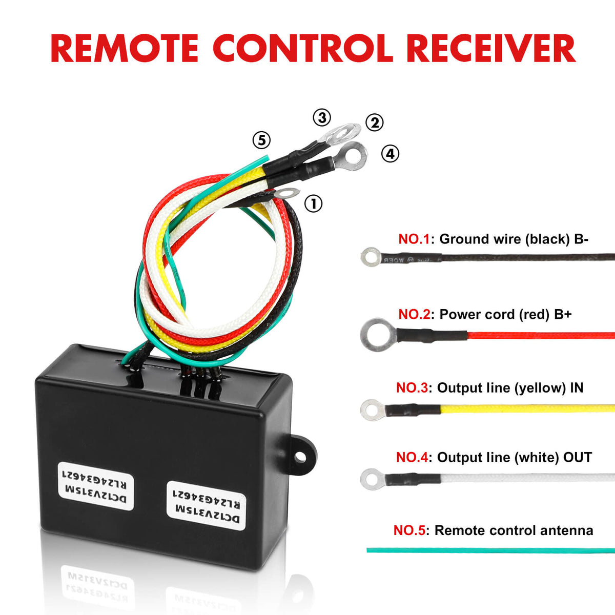 X-BULL 12V Winch Remote Control Twin Handset Easy to Install Upgrade Remotes 3