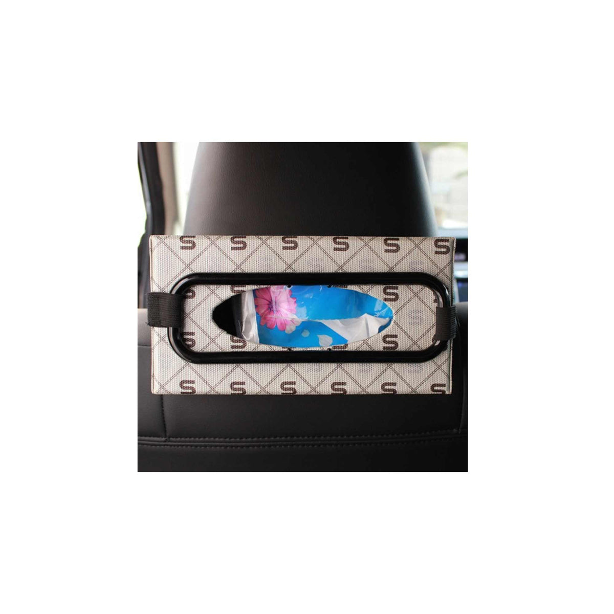 Car Tissue Box Holder, Elastic Hanging Napkin Organiser