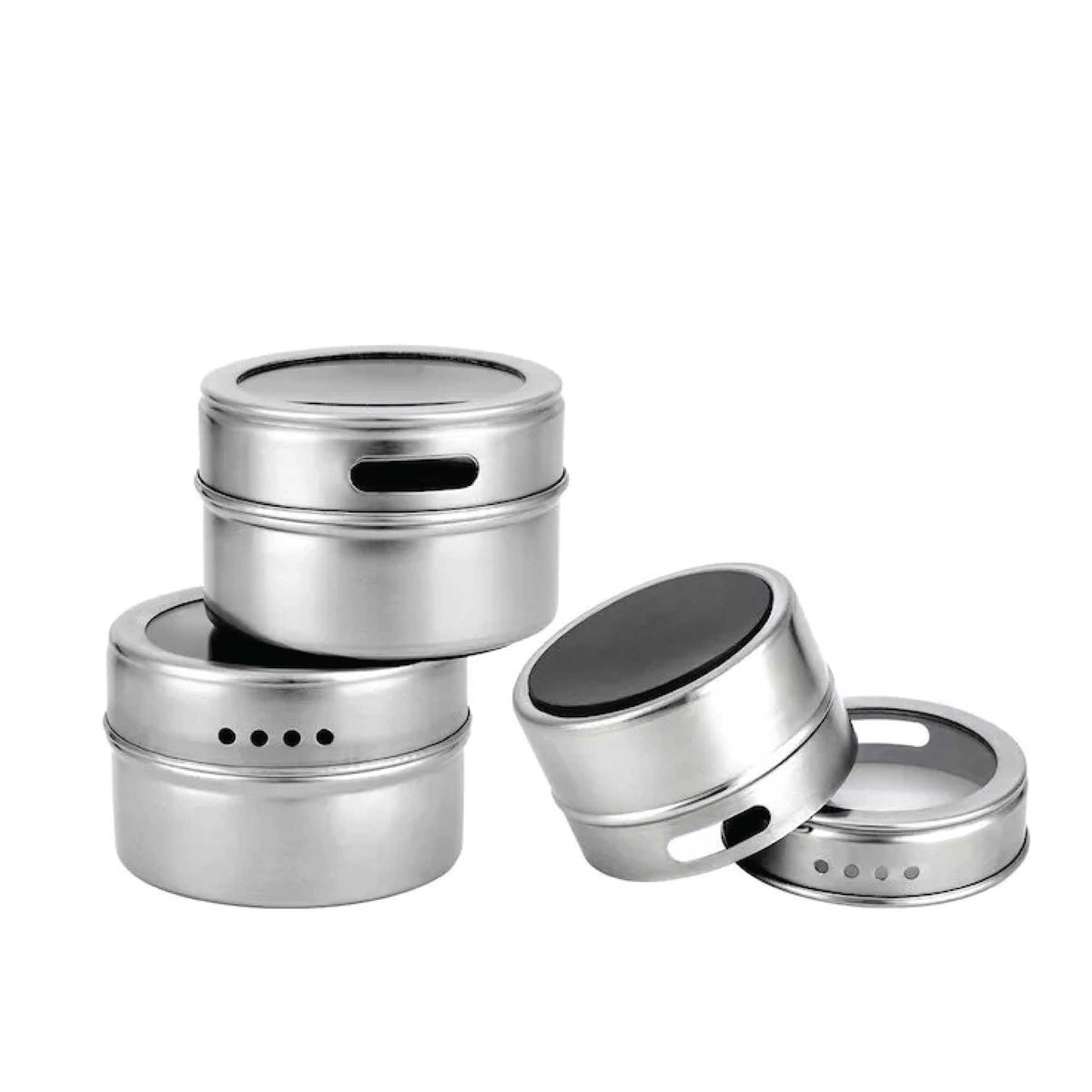 Kitchee 150g Magnetic Spice Jar Stainless Steel Tin - Herb Seasoning Storage