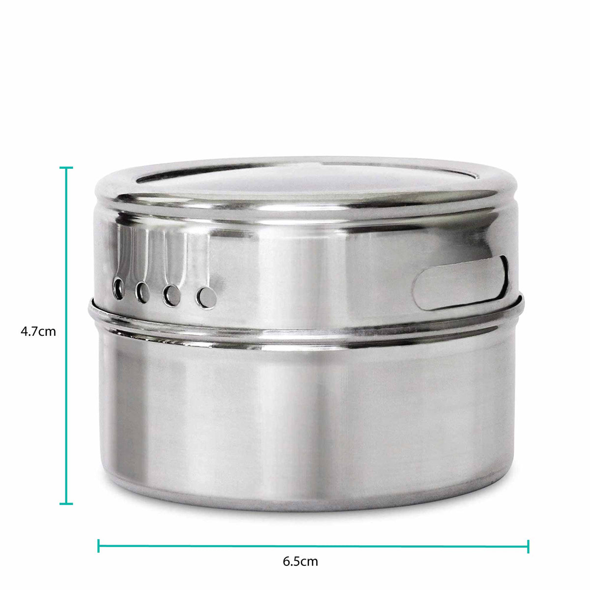 Kitchee 150g Magnetic Spice Jar Stainless Steel Tin - Herb Seasoning Storage