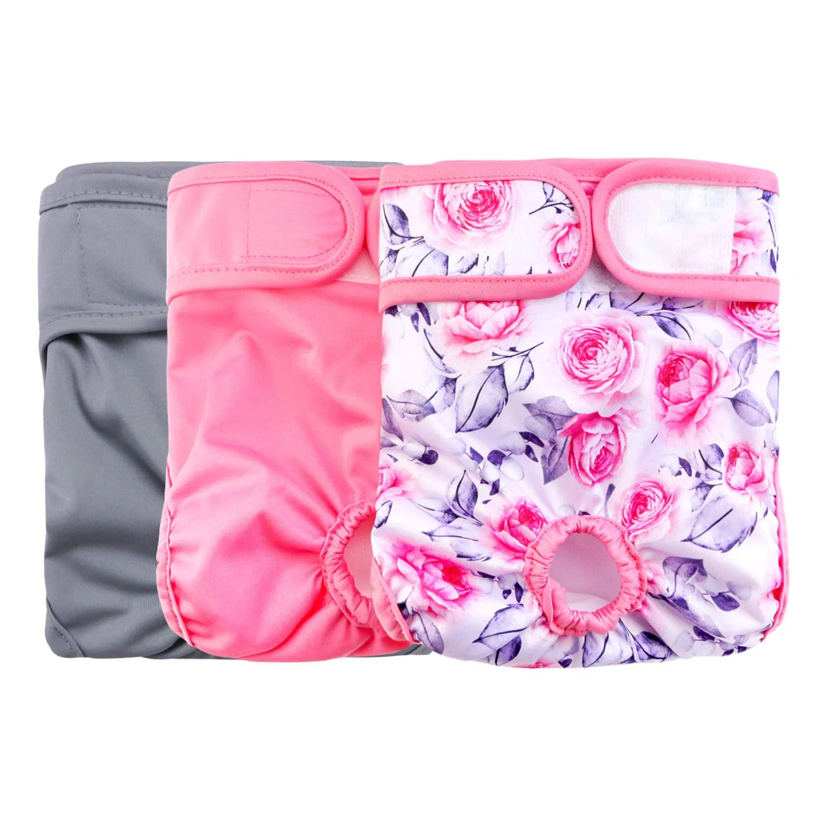 Rooster Farms Female Dog Nappies XSmall 3-Pack, Washable