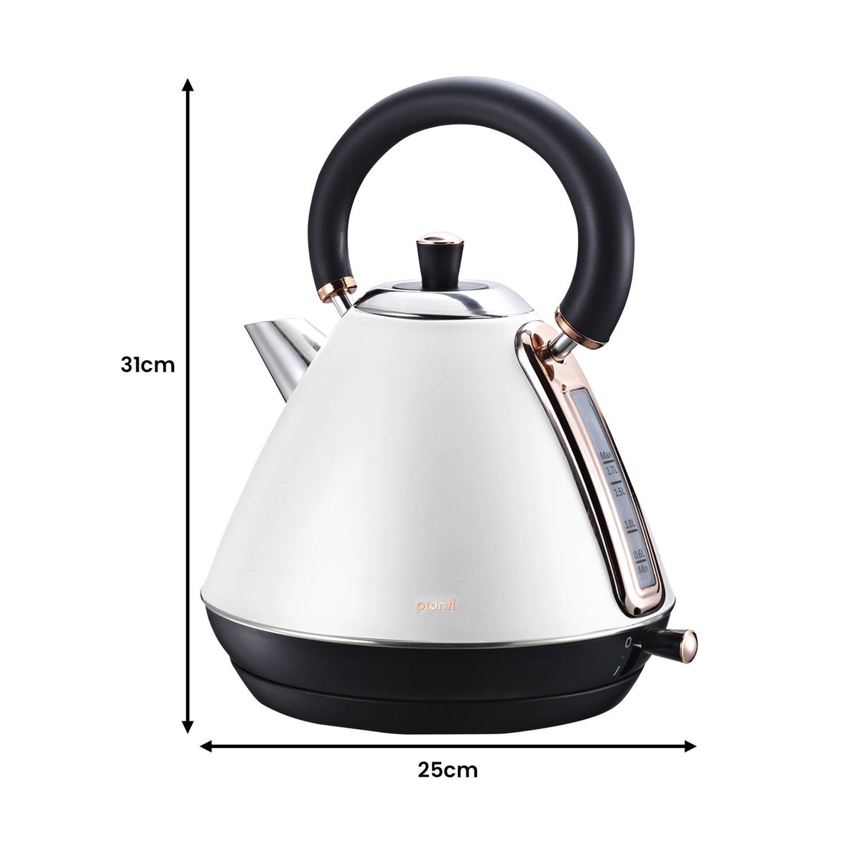 Pronti 1.7L Rose Trim Collection Kettle
