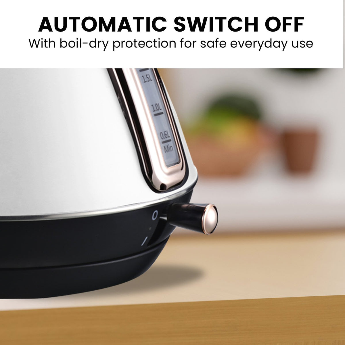 Pronti 1.7L Rose Trim Collection Kettle