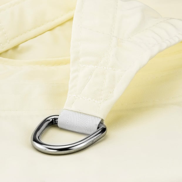 Wallaroo Waterproof Square Shade Sail 5m x 5m, 160gsm Cream