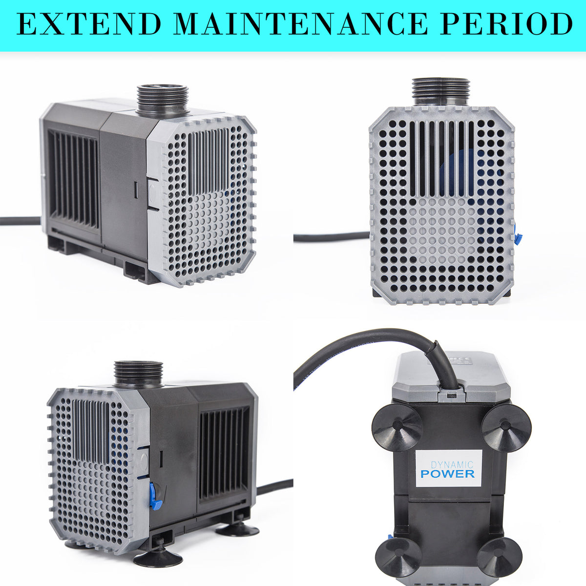 Dynamic Power Aquarium Submersible Pond Water Pump 5000L/H 80W 3.8m