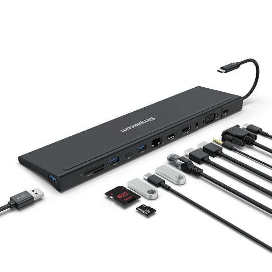 Simplecom CHN622 USB-C 12-in-1 Multiport Docking Station Laptop Stand Dual