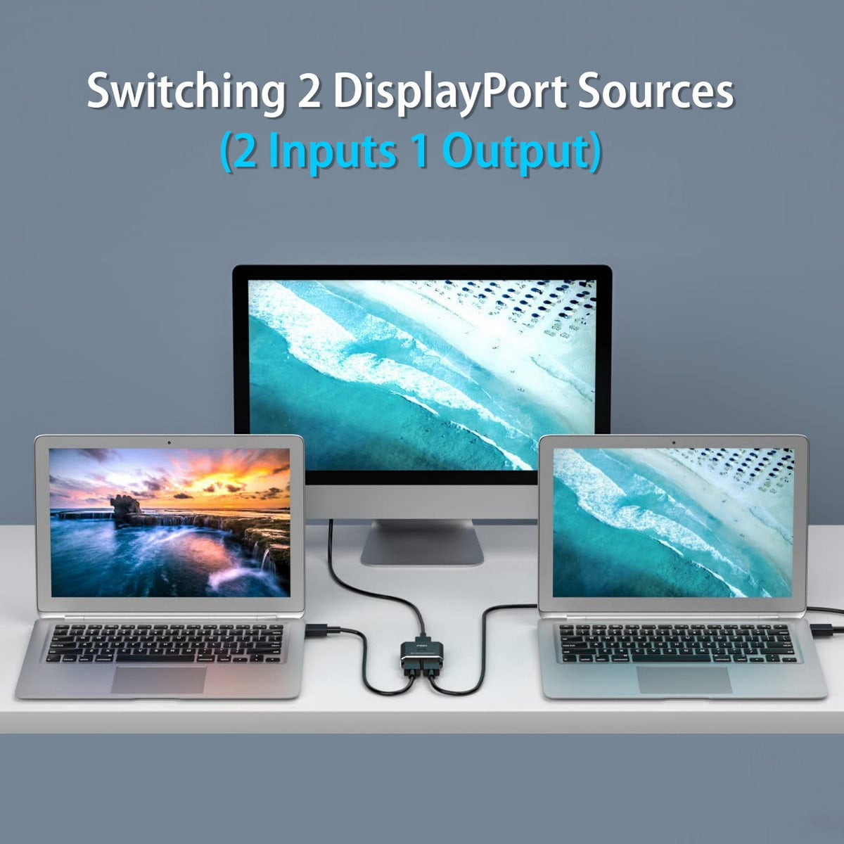 Simplecom CM202 Bi-Directional 2 Way DisplayPort Switch Selector DP 1.4 8K 5