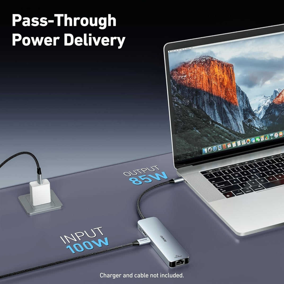 BENFEI 6-in-1 USB C Hub HDMI 4K, 3x USB 3.0, SD/TF Card Reader, 60W PD