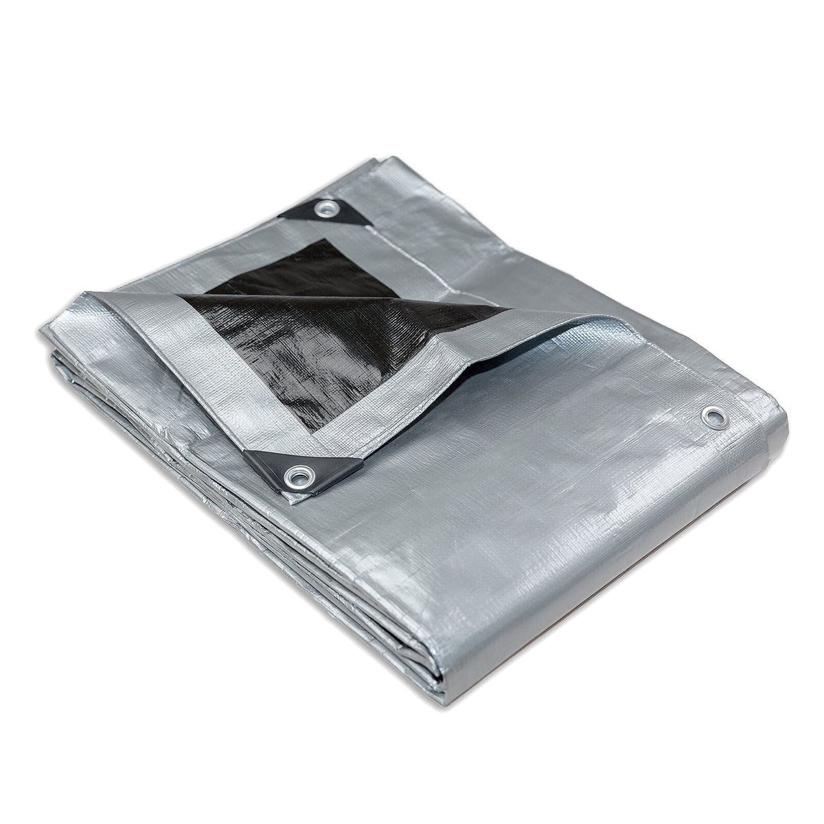 Heavy Duty Silver/Black Tarpaulin 3.6m x 6.1m
