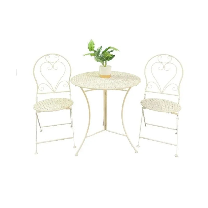Bordeaux 3pc Setting Round Table + 2 Chairs
