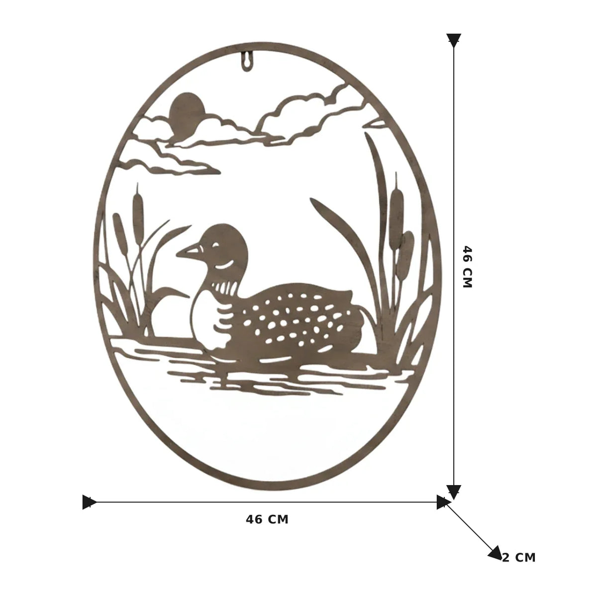 Bulk 2 Round Duck Wall Art 46cm