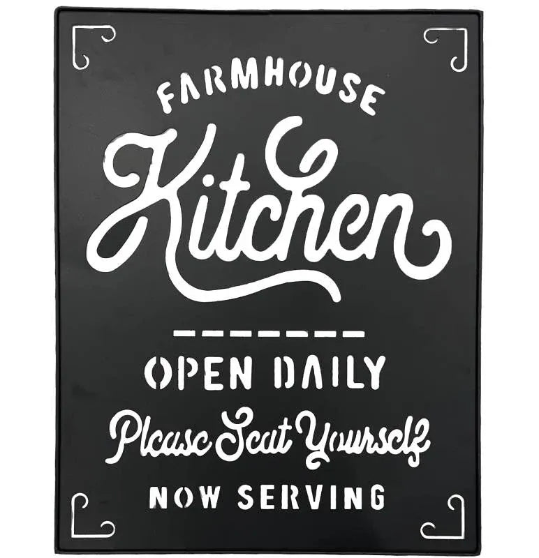 Farmhouse Kitchen Metal Sign 42cm
