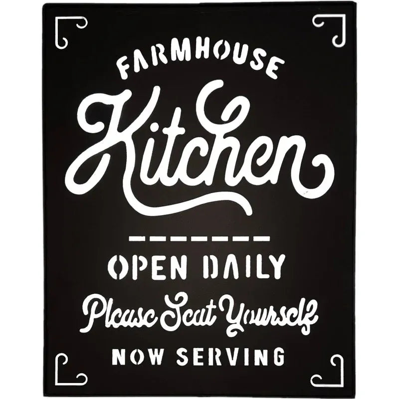 Farmhouse Kitchen Metal Sign 42cm