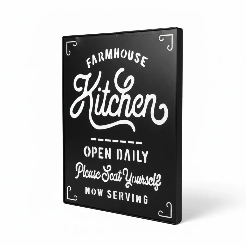 Farmhouse Kitchen Metal Sign 42cm