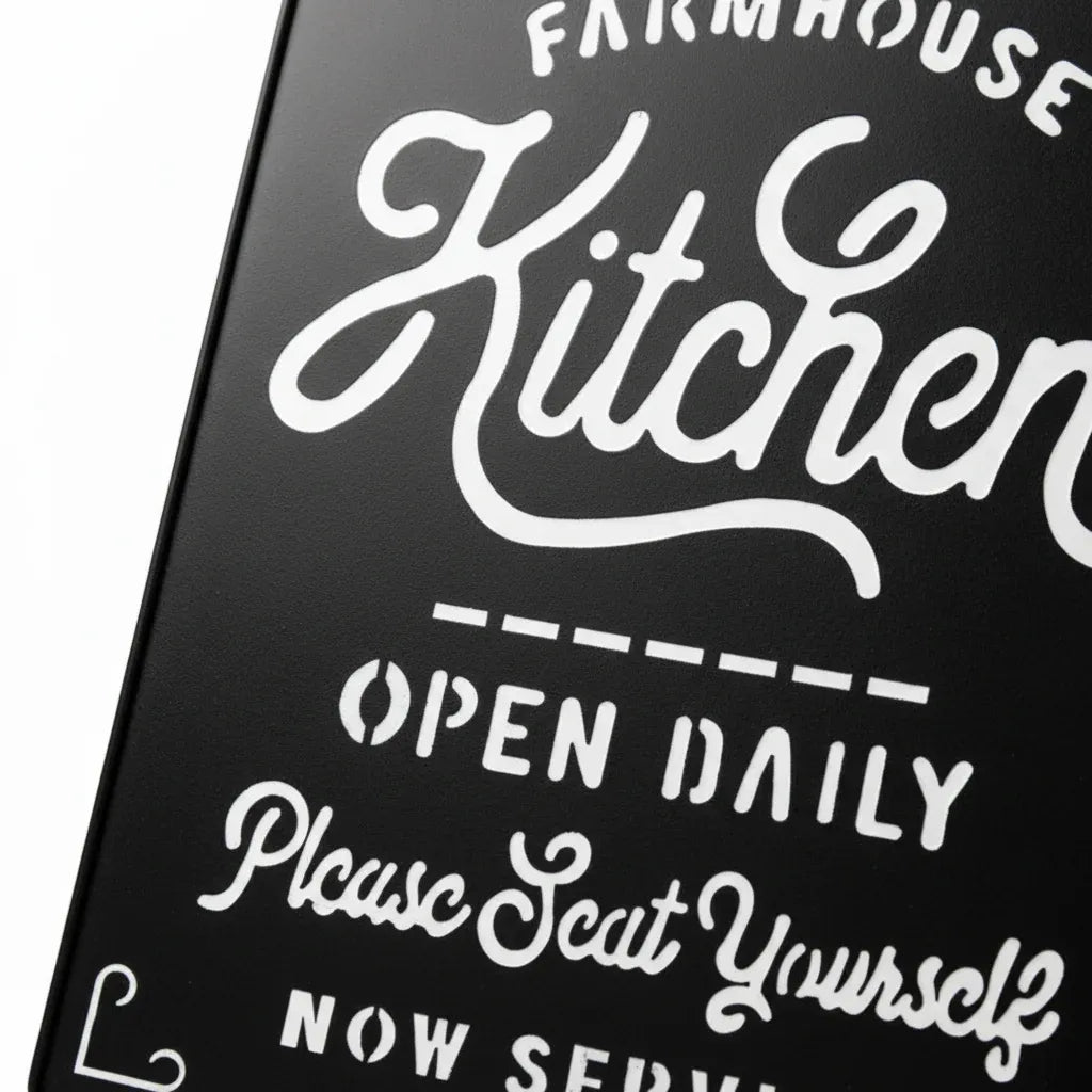 Farmhouse Kitchen Metal Sign 42cm