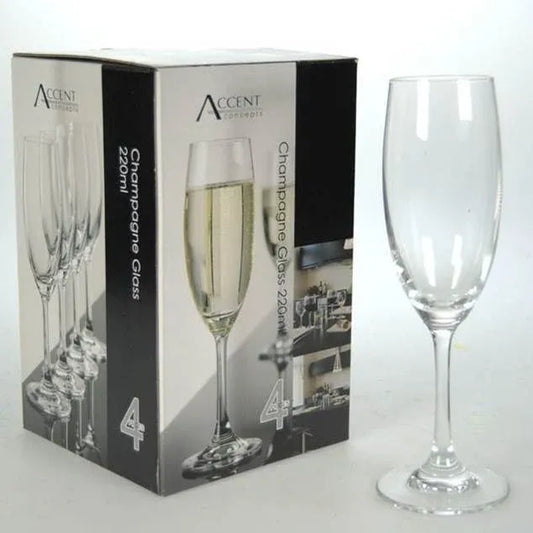 Champagne Glass Set 4 220ml