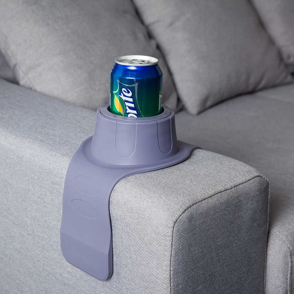 Silicone Couch Arm Cup Holder, Anti-Spill Sofa Armrest Drink Tray, Black 4