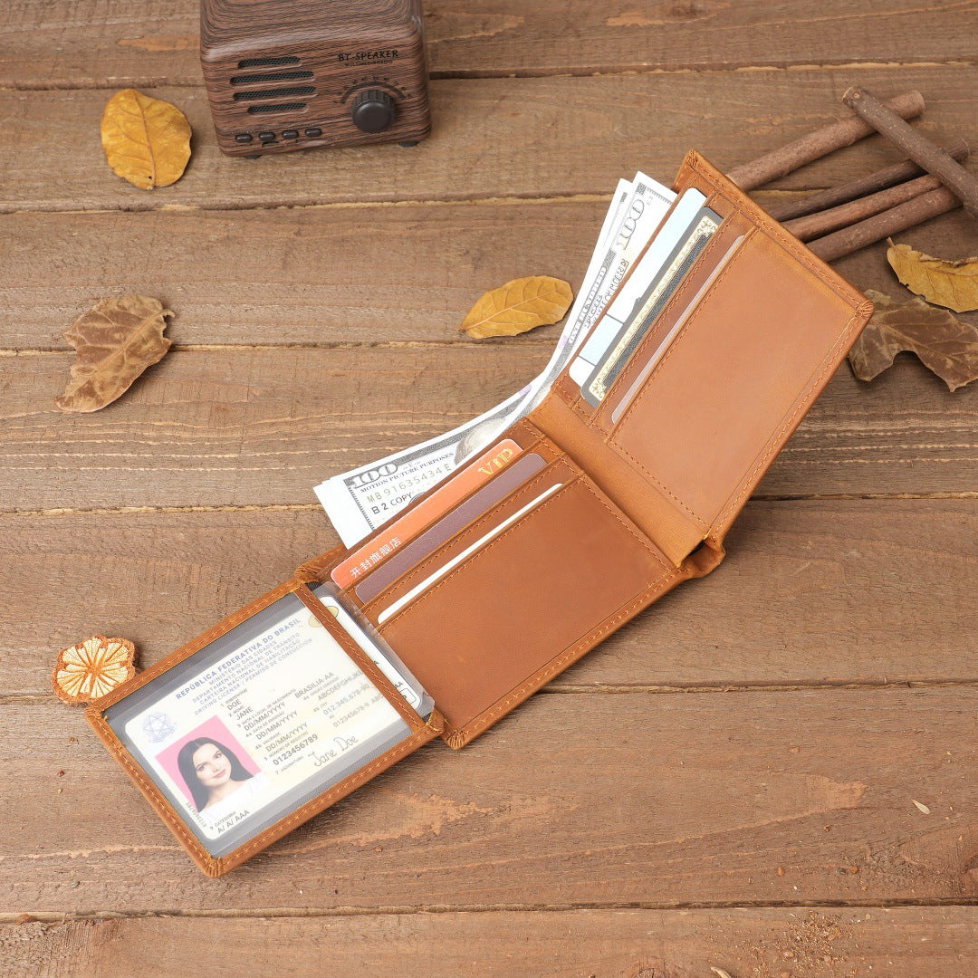 To My Son Embossed Leather Wallet, RFID Blocking, Love Mom Gift 2