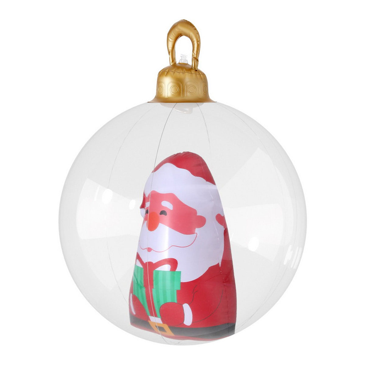 Jingle Jollys Christmas Inflatable Ball 60cm Santa Decoration Giant Bauble Clear