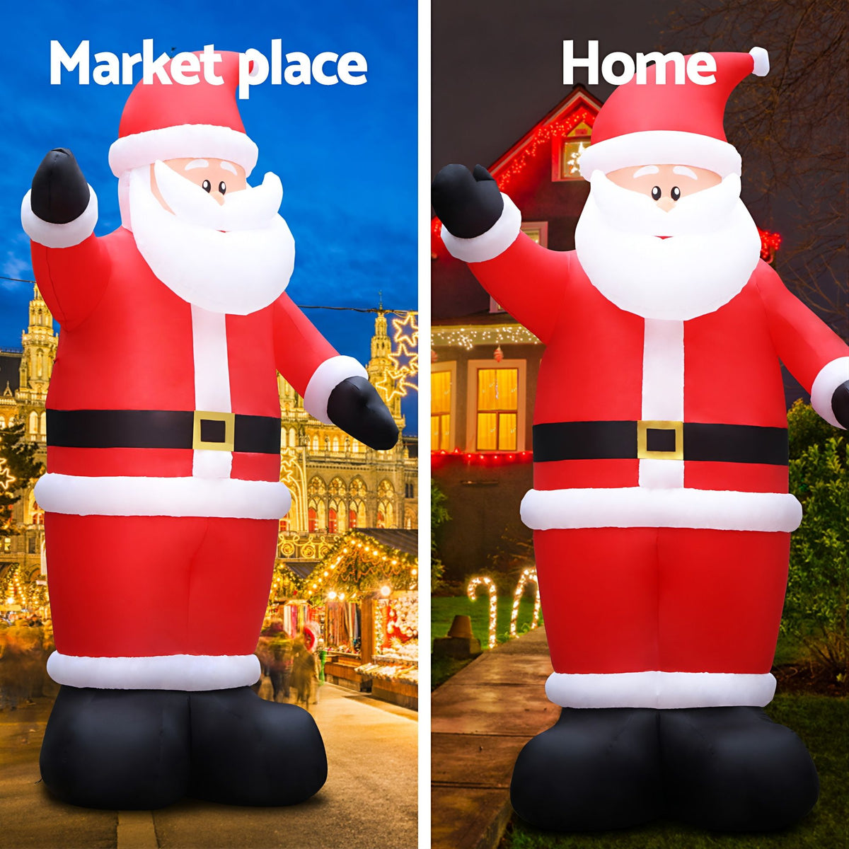 Jingle Jollys 5m Inflatable Santa with LED Lights