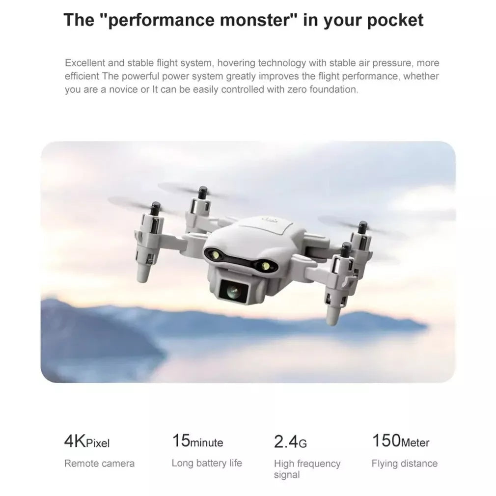 Mini Drone 720P HD FPV Camera, Foldable With Altitude Hold, Headless Mode