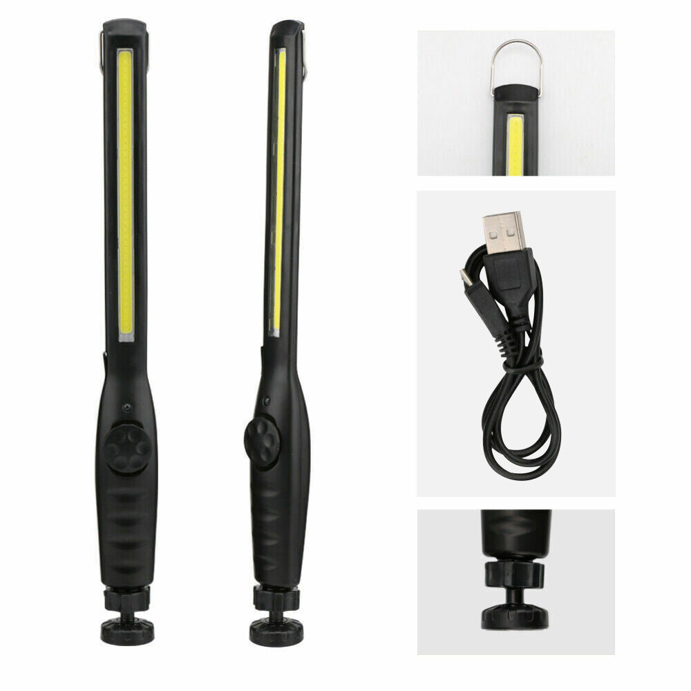 Kings of Rechargeable Work Light Magnetic Base LED USB Rechargeble Light 2 PACK
