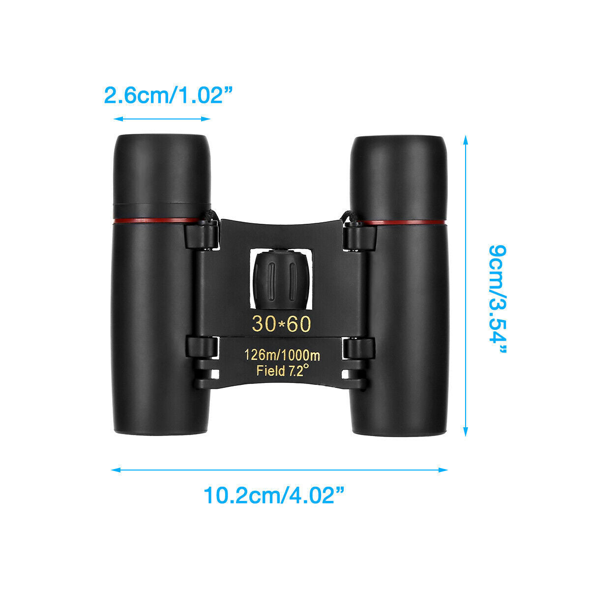 Binoculars 30x60 Zoom Travel Compact Folding Pocket Binoculars