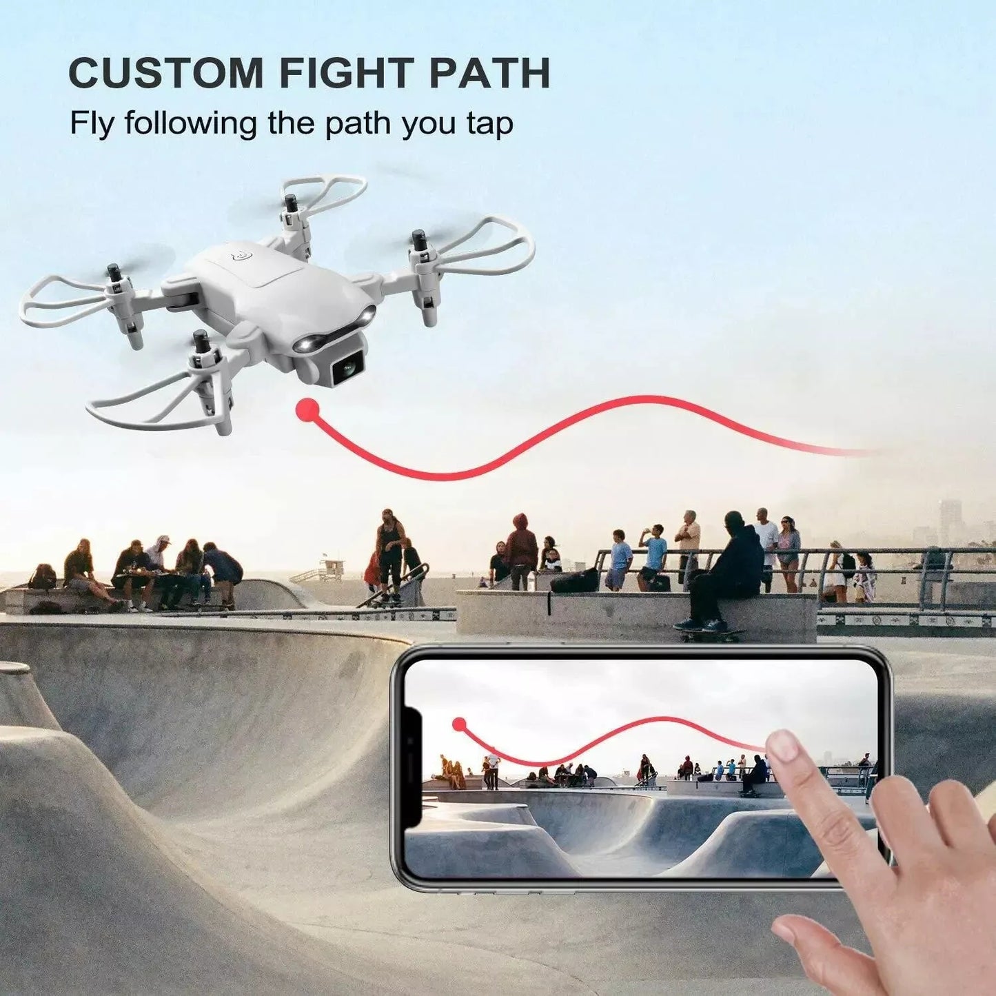 Mini Drone 720P HD FPV Camera, Foldable With Altitude Hold, Headless Mode