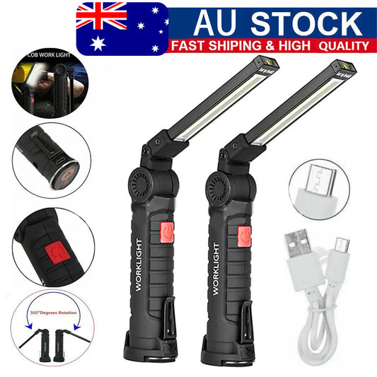 USB Rechargeable LED Work Light Torch Flashlight