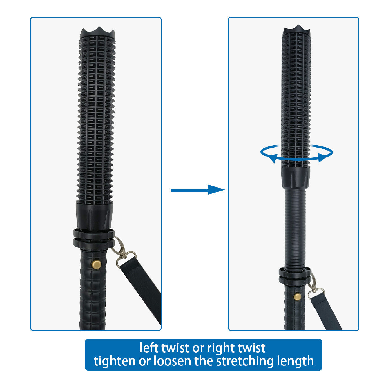 Security Flashlight Zoom Rechargeable Torch Spotlight.