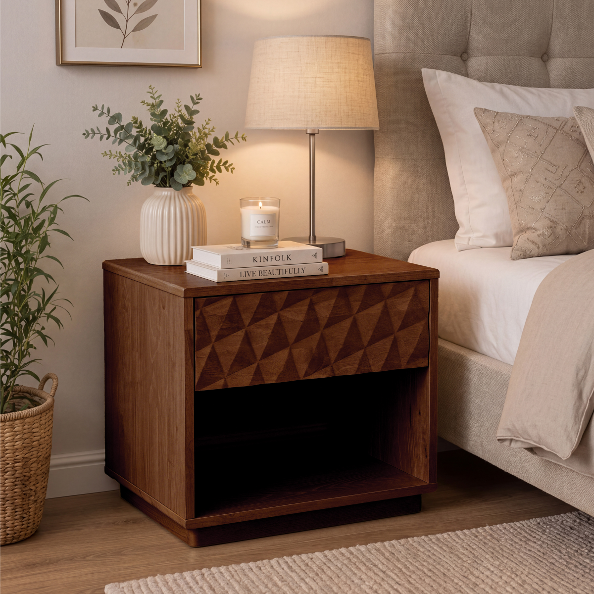 Sapa Solid Wood Bedside Table